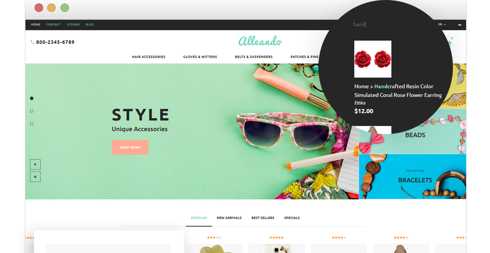 декор аксессуары отзывчивая тема prestashop