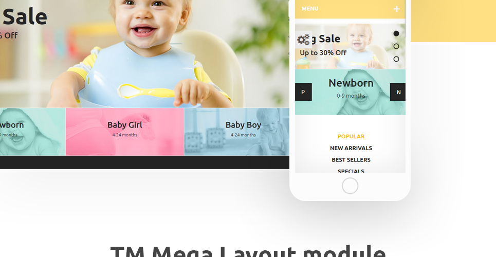 тема магазина для беременных prestashop