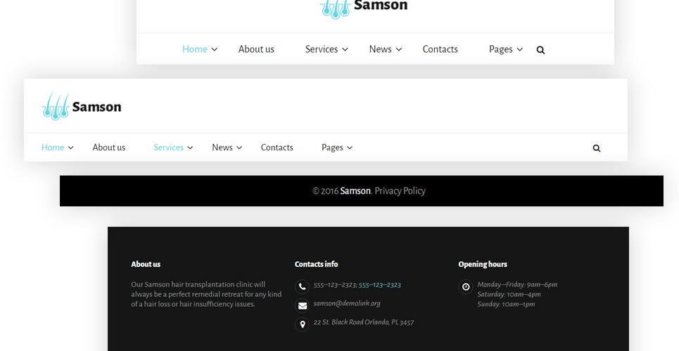 шаблон сайта samson