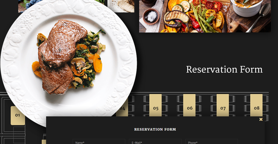 шаблон сайта food wine