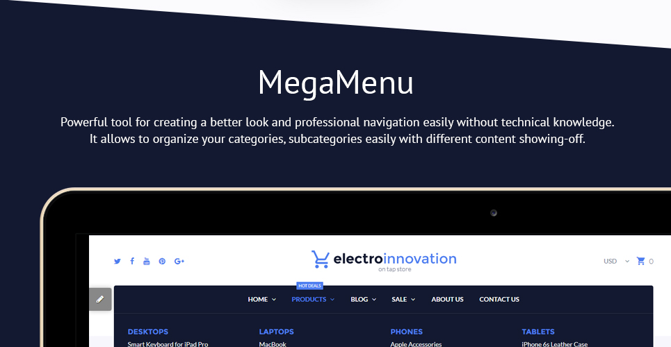 тема electro innovation shopify