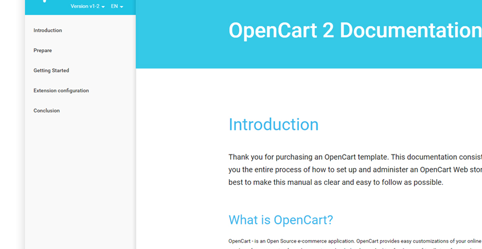 легкий шаблон opencart