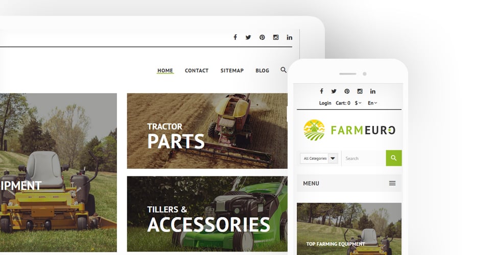 сельскохозяйственная отзывчивая тема prestashop
