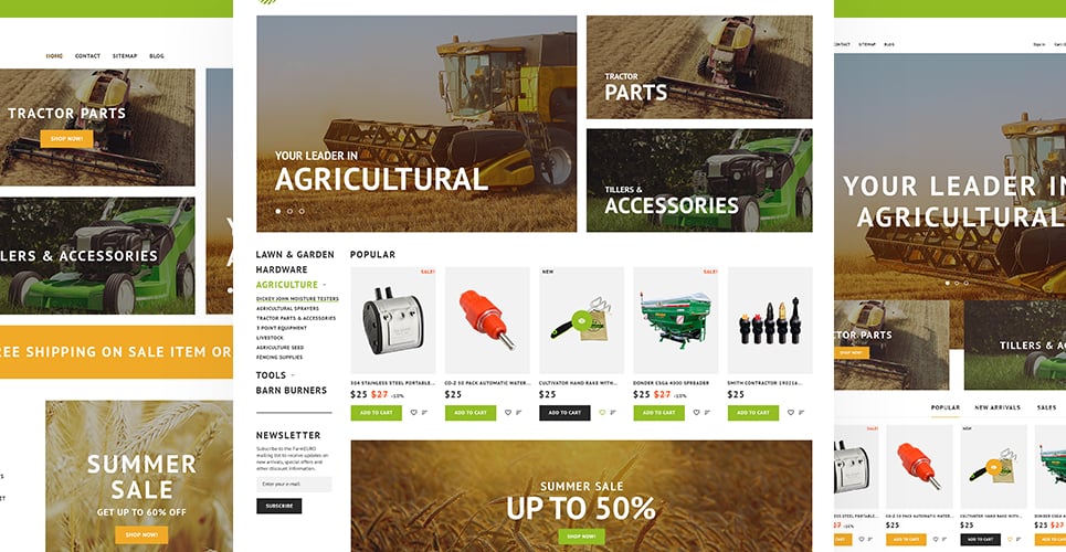 сельскохозяйственная отзывчивая тема prestashop
