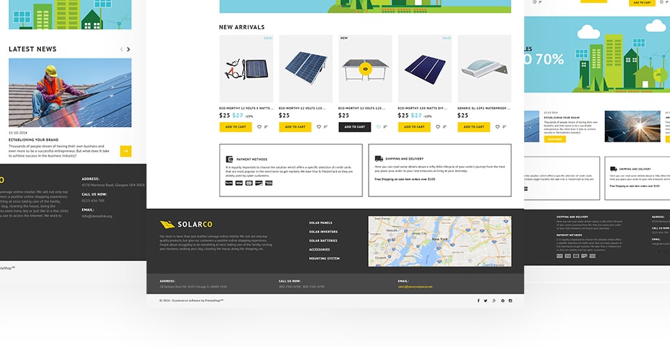 солнечные батареи аксессуары prestashop тема