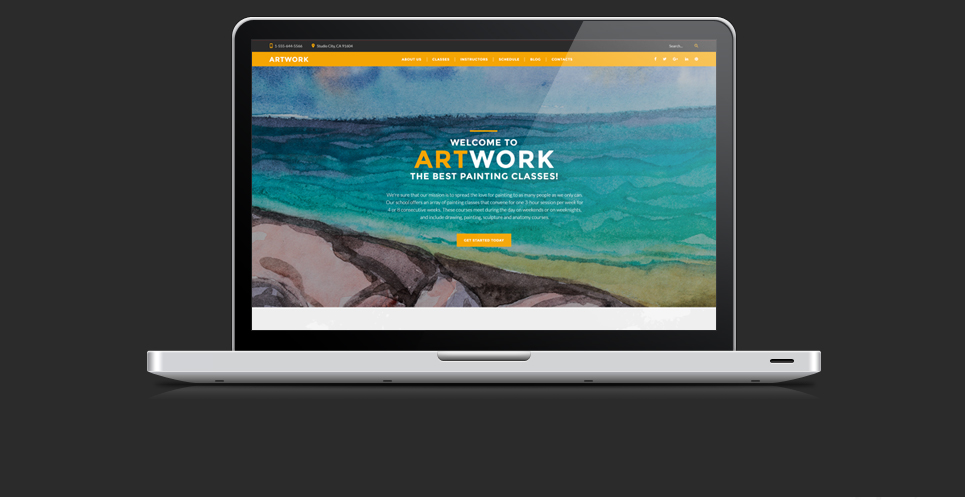 художественная школа отзывчивая тема wordpress