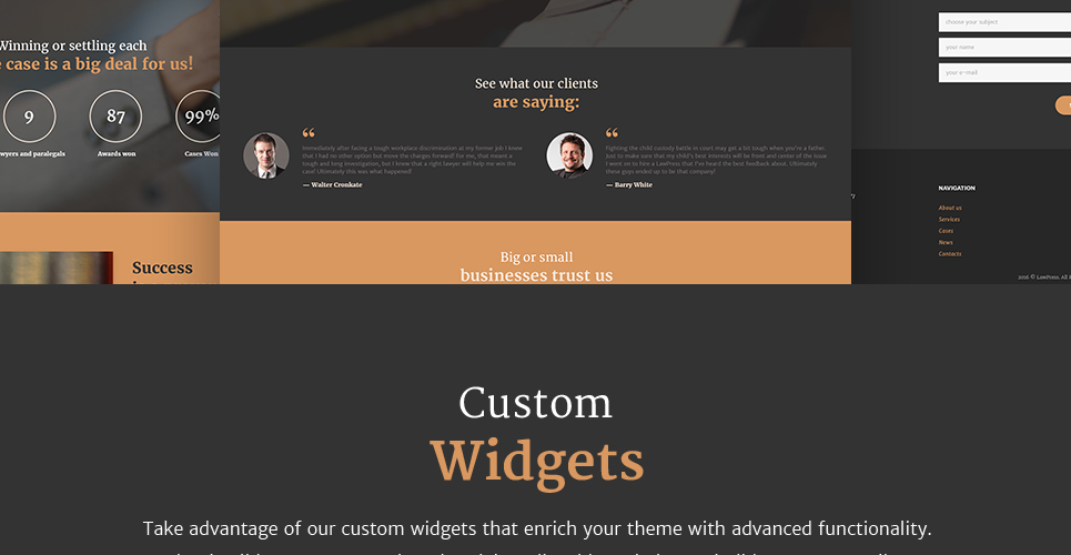 юридическая фирма отзывчивая тема wordpress