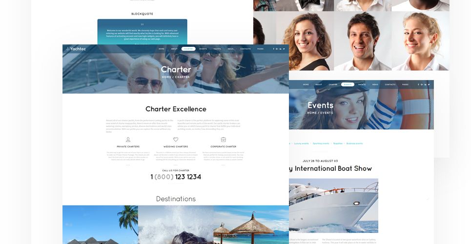 шаблон сайта yachtec