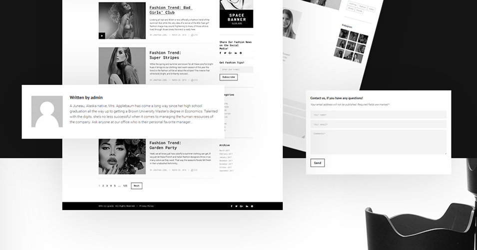 мода и стиль жизни блог wordpress тема