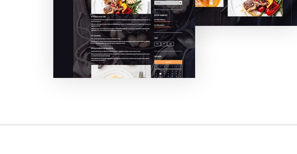 квитанции и приготовление пищи wordpress тема