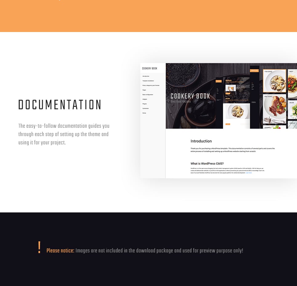 квитанции и приготовление пищи wordpress тема