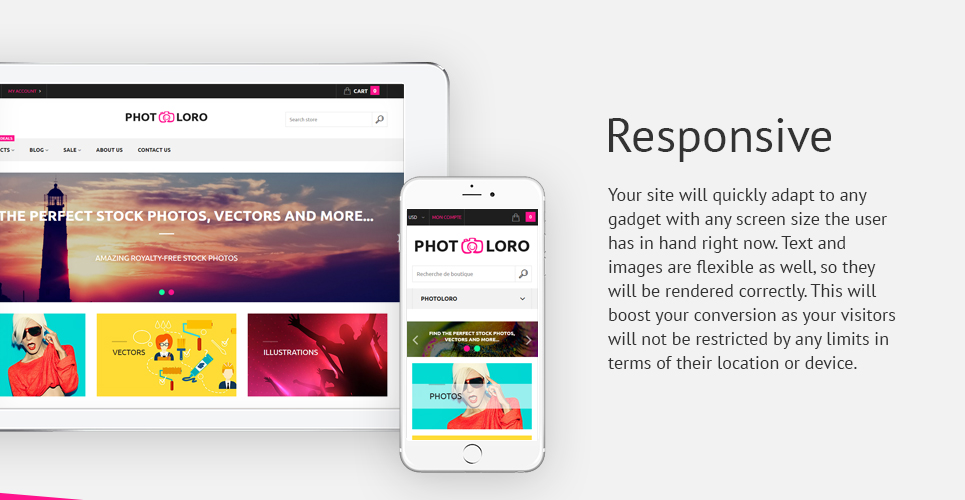 тема photoloro shopify