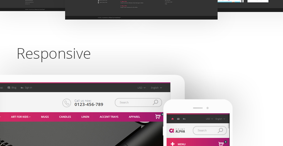 дизайн и декор prestashop тема