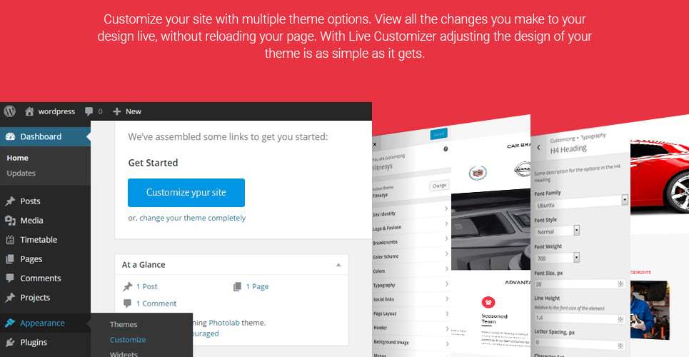 тюнинг автомобилей wordpress тема