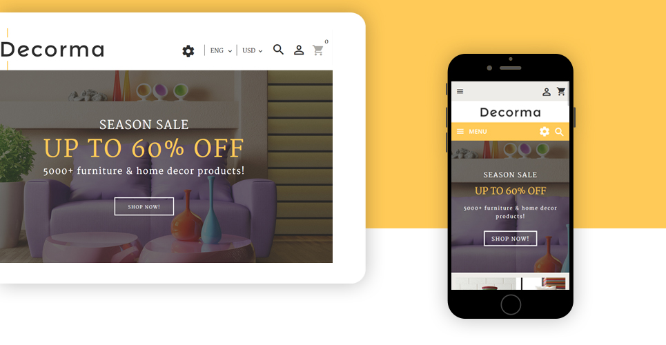 мебель отзывчивая тема prestashop