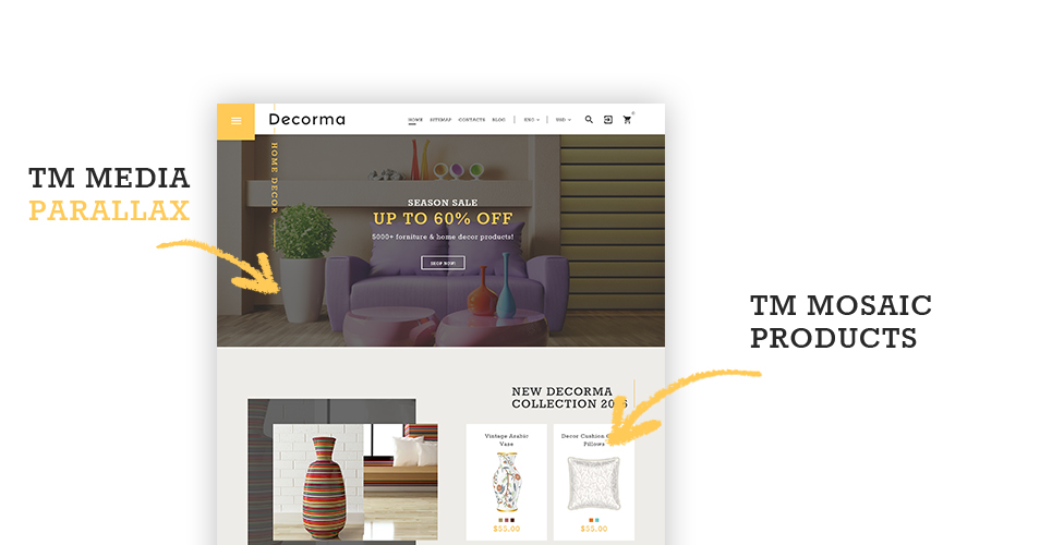 мебель отзывчивая тема prestashop