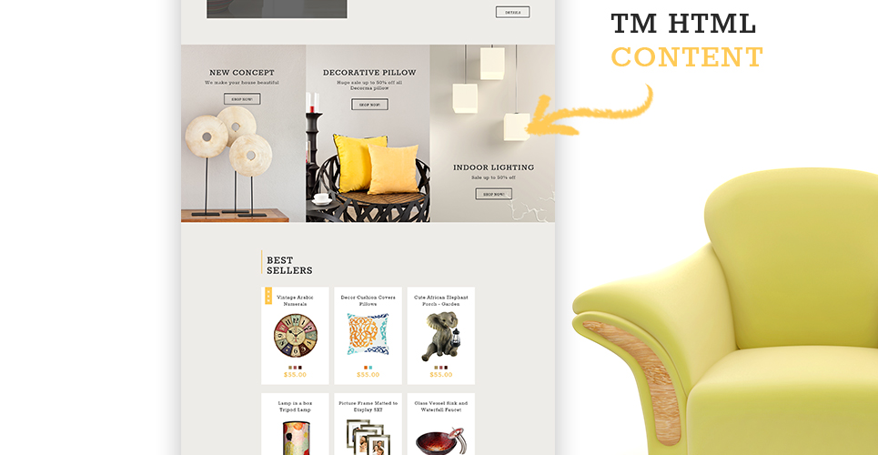 мебель отзывчивая тема prestashop