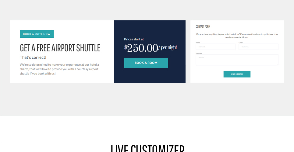 small hotel responsive wordpress theme