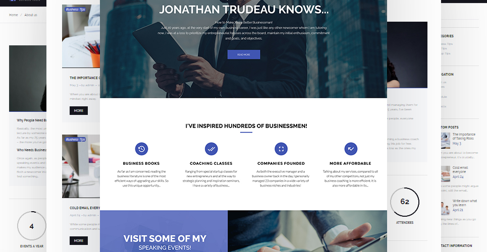 бизнес-тренер wordpress тема