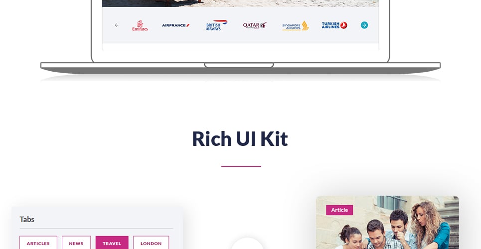 бронирование авиабилетов шаблон сайта html5
