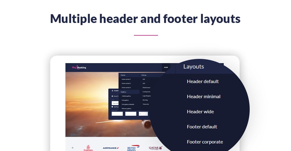 бронирование авиабилетов шаблон сайта html5