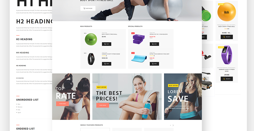 тема спортивного магазина woocommerce