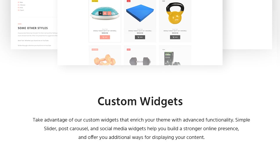 тема спортивного магазина woocommerce
