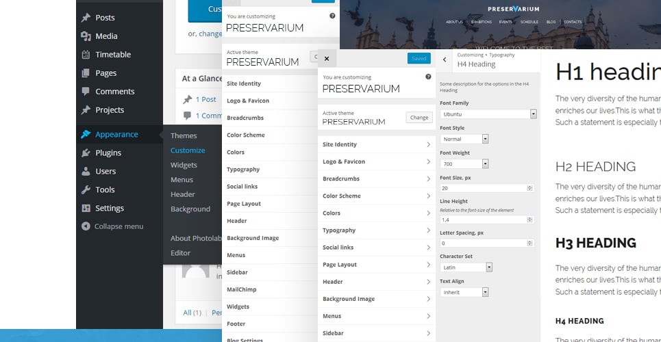 музей отзывчивая тема wordpress