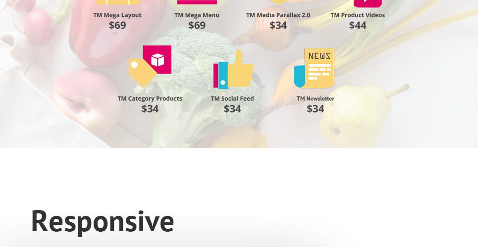 продуктовый магазин prestashop тема
