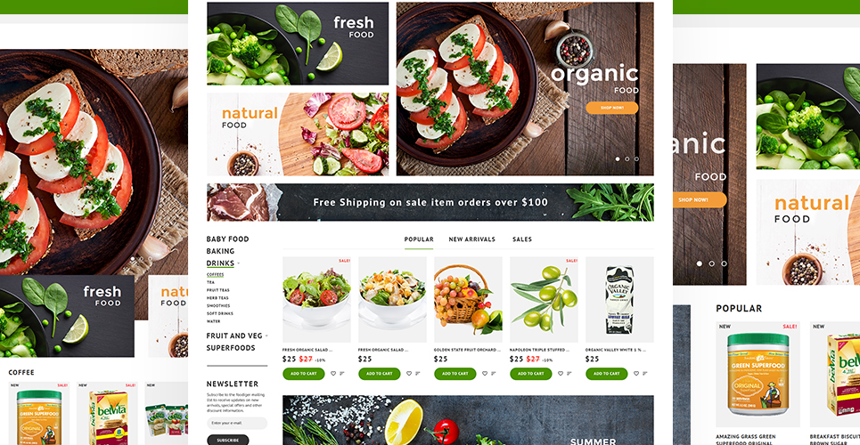 продуктовый магазин prestashop тема