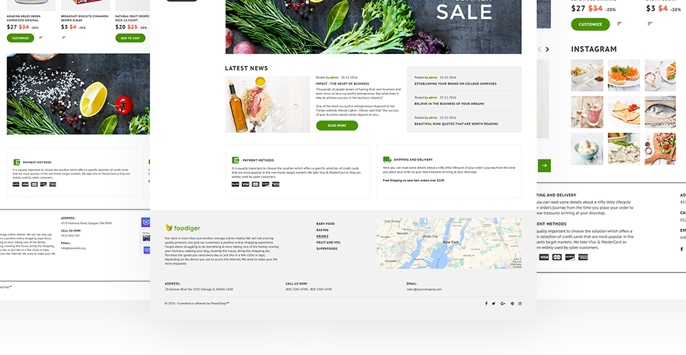 продуктовый магазин prestashop тема