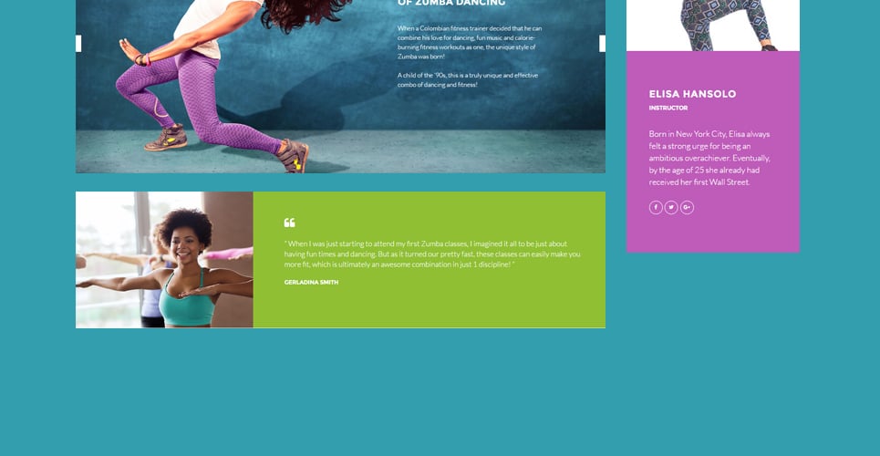 zoomba dance studio wordpress тема