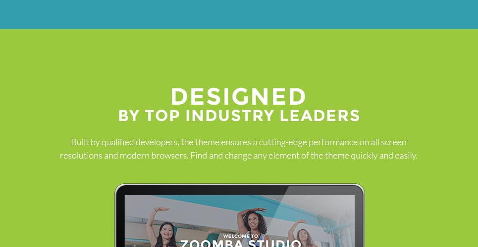 zoomba dance studio wordpress тема