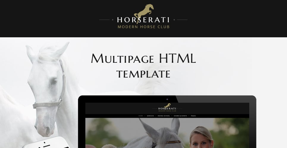 шаблон многостраничного сайта horse club