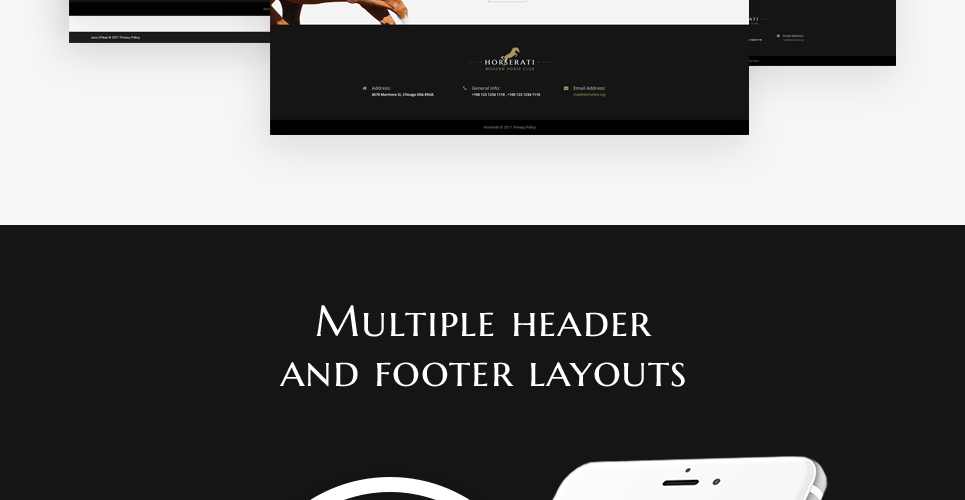 шаблон многостраничного сайта horse club