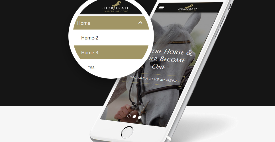 шаблон многостраничного сайта horse club