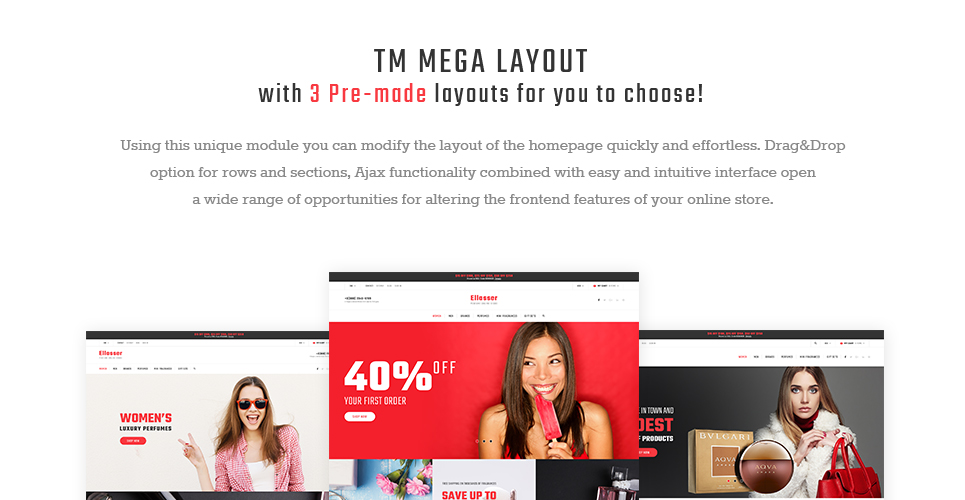 парфюмерный интернет-магазин prestashop theme