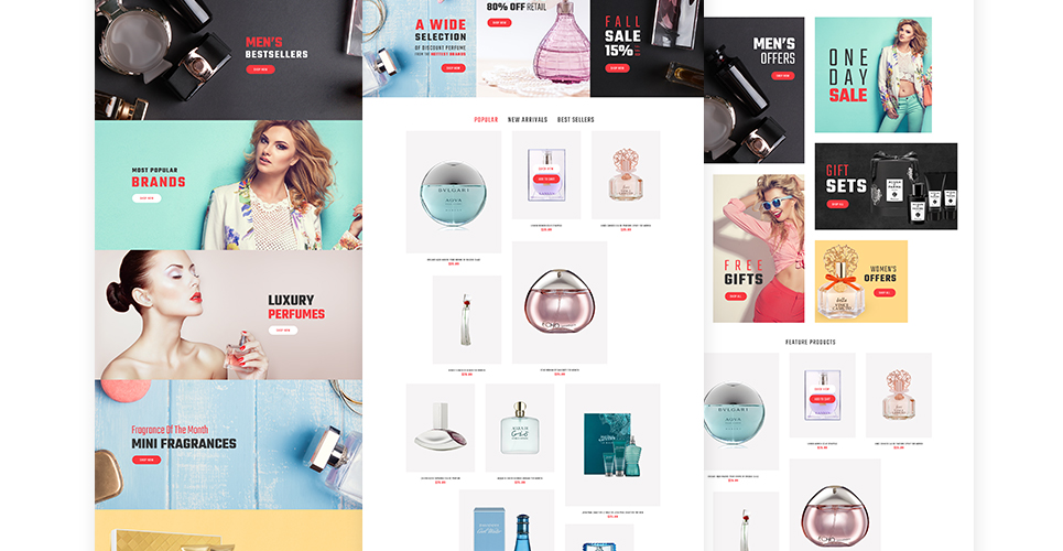 парфюмерный интернет-магазин prestashop theme