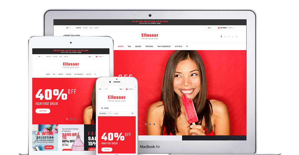парфюмерный интернет-магазин prestashop theme