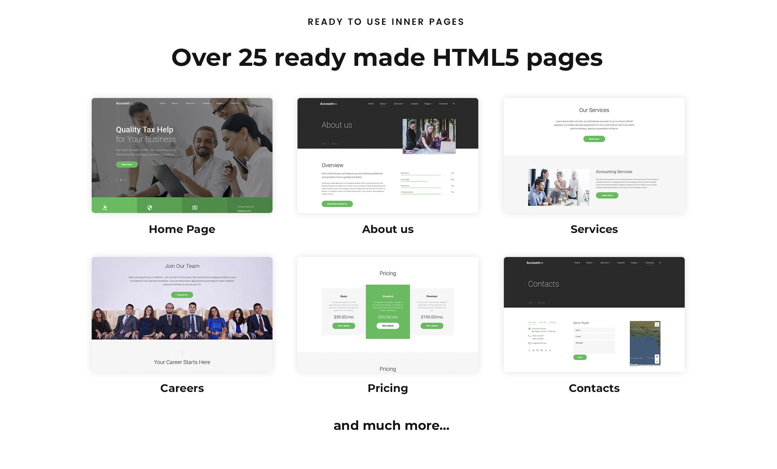 Бухгалтерский учет чистый многостраничный html шаблон сайта