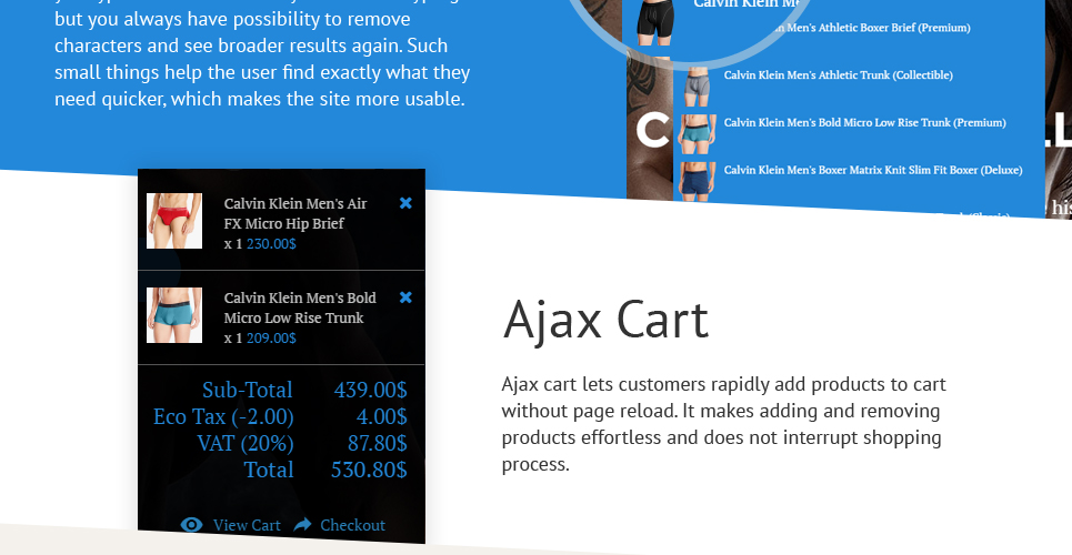 шаблон opencart магазина нижнего белья и нижнего белья