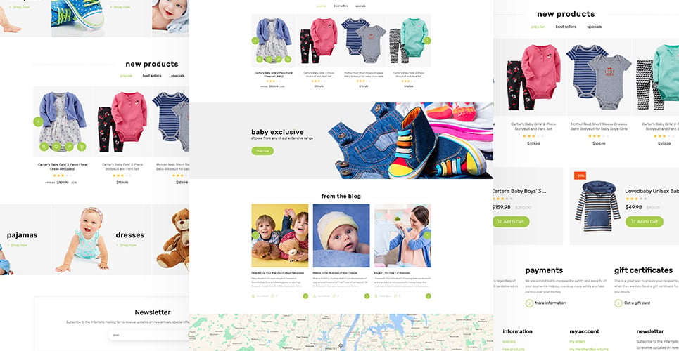 магазин детской одежды prestashop тема
