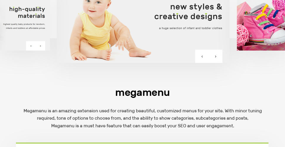 магазин детской одежды prestashop тема