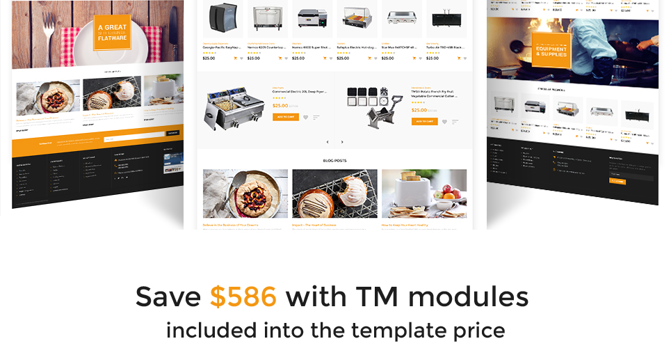 ресторанное оборудование и посуда prestashop тема