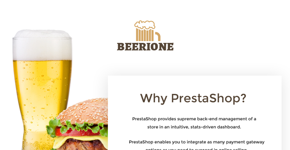 магазин пивоваренного оборудования prestashop тема