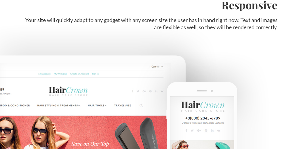 парикмахерская отзывчивая тема magento
