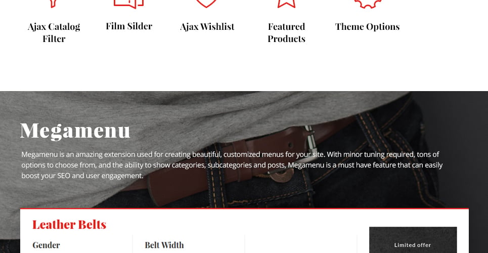 кожаные изделия и аксессуары magento theme