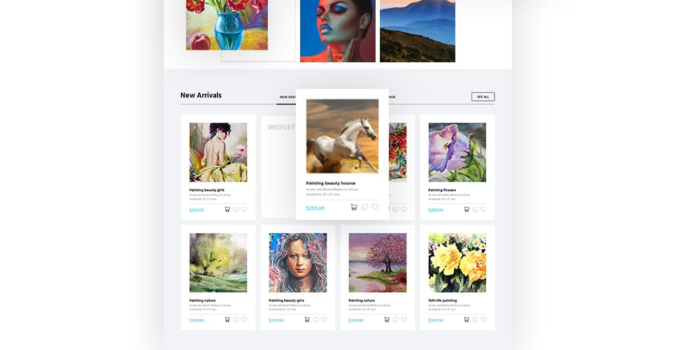 онлайн галерея и портфолио художников тема prestashop