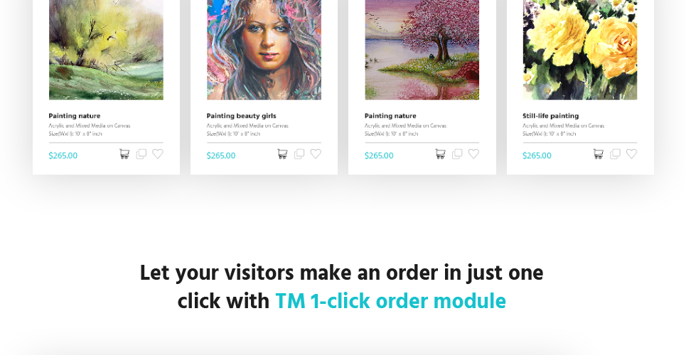 онлайн галерея и портфолио художников тема prestashop