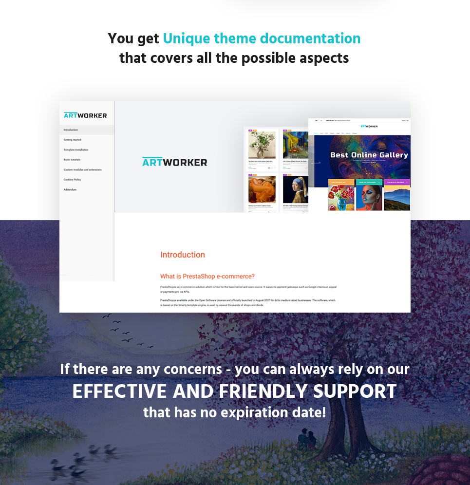 онлайн галерея и портфолио художников тема prestashop